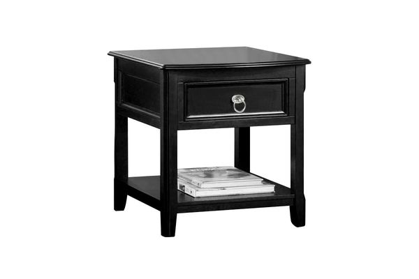 Black Rectangular End Table