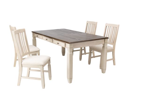 Venus Dining Table + 4 Side Chairs