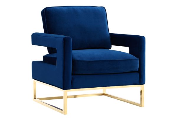 Avery Navy Velvet Chair