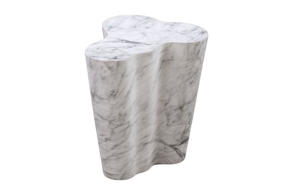 Slab Marble Tall Side Table