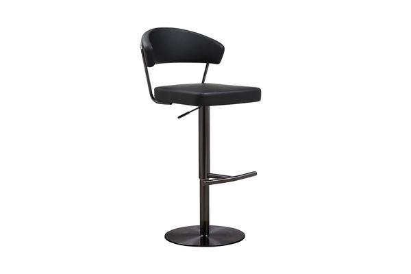 Cosmo Black on Black Steel Barstool