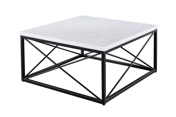 Skyler White Marble Coffee Table