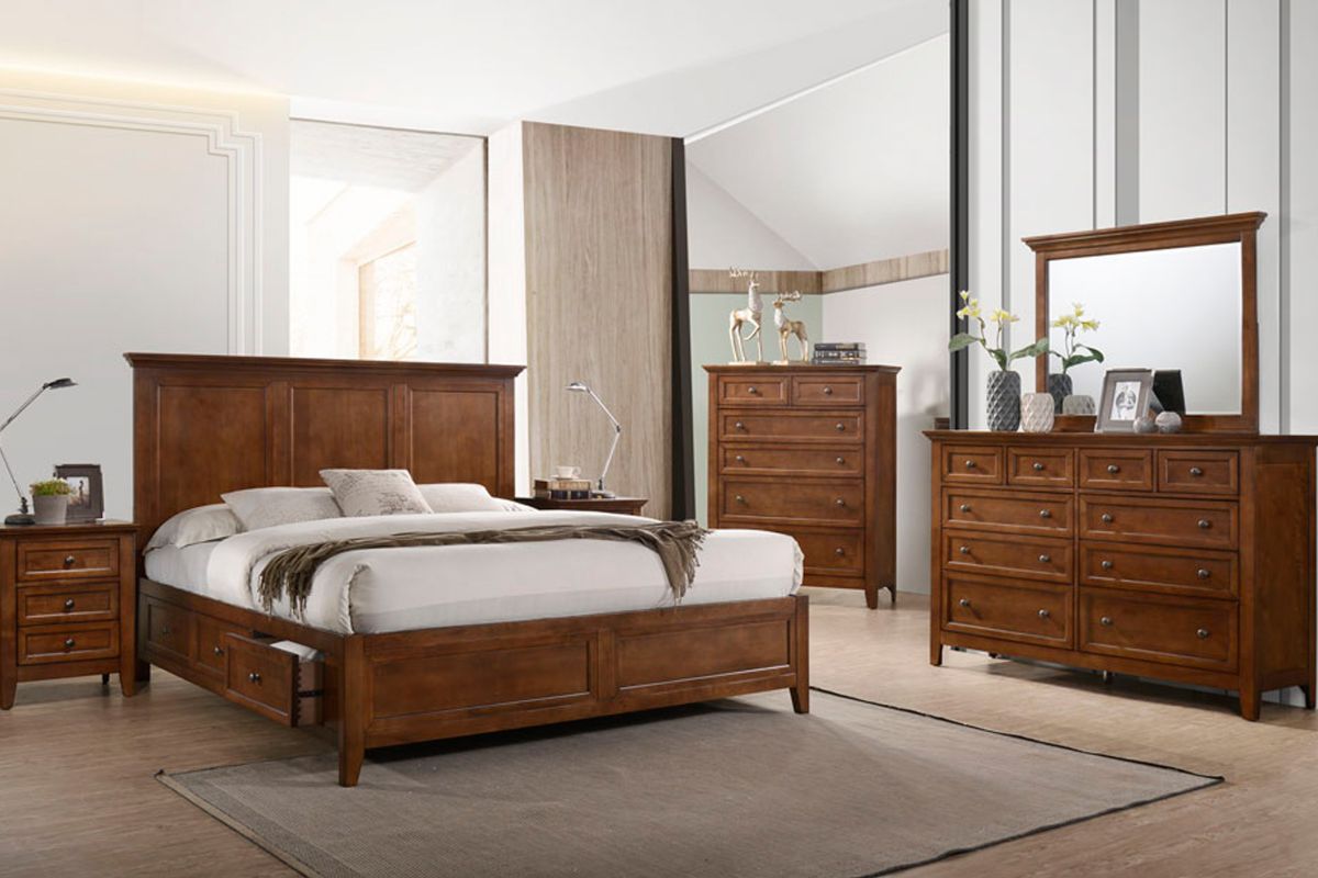 San Mateo 5-Piece Brown Queen Storage Bedroom Set 8