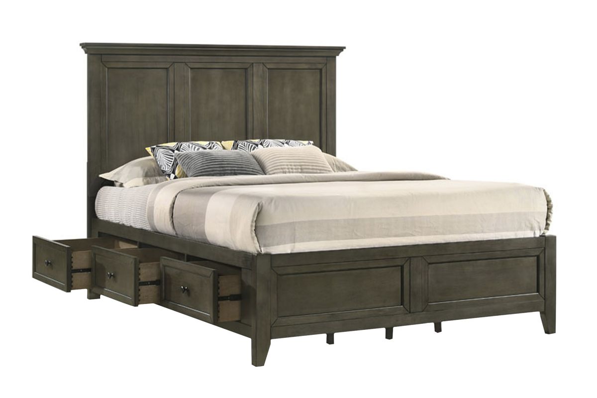 San Mateo 5-Piece Grey King Storage Bedroom Set 11