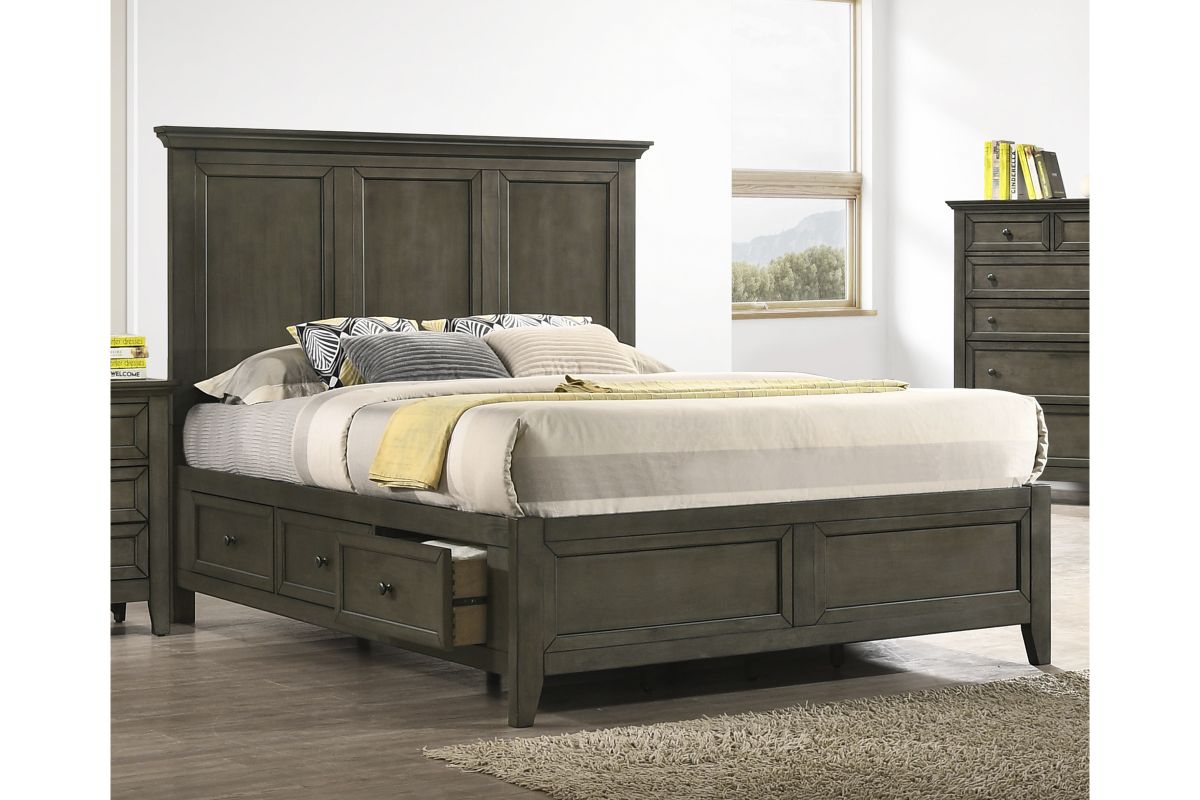 San Mateo Grey King Storage Bed 5