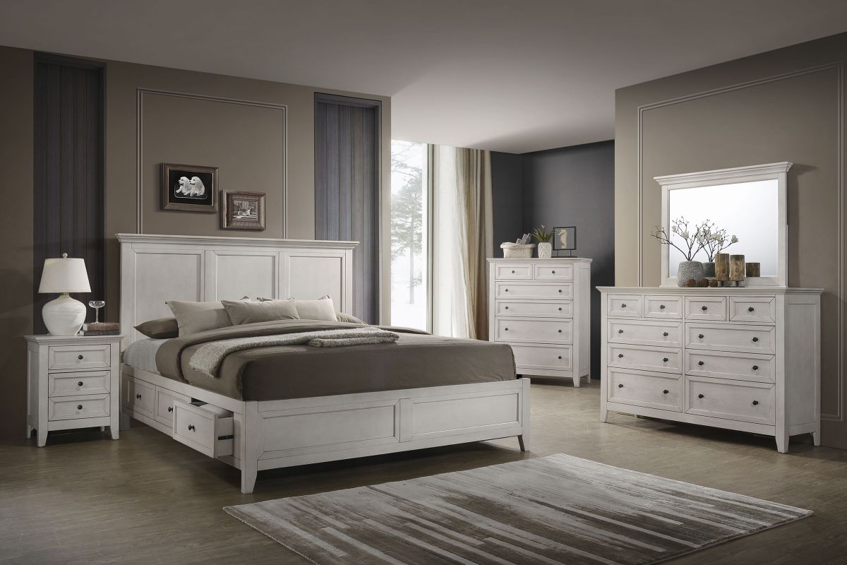 San Mateo 5-Piece White King Storage Bedroom Set 12
