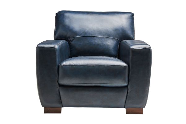 Theo Blue Leather Chair