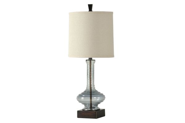 Ribbed Deep Blue Table Lamp