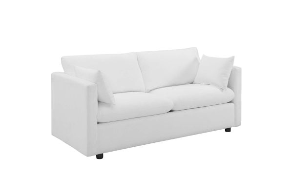 Activate Upholstered Fabric Sofa in White