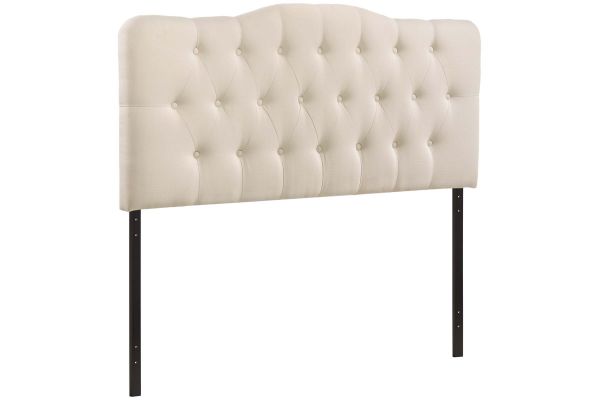 Annabel King Upholstered Headboard in Ivory