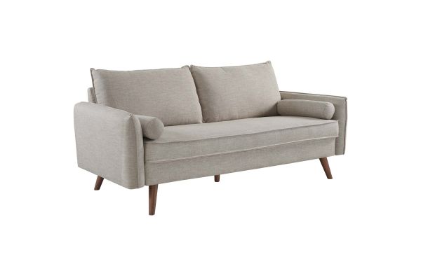 Revive Upholstered Fabric Sofa in Beige