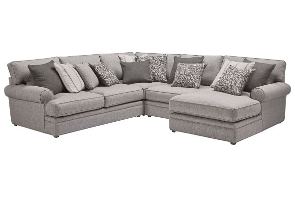 Lincoln Stone 4-Piece Sectional with Right Arm Facing Chaise