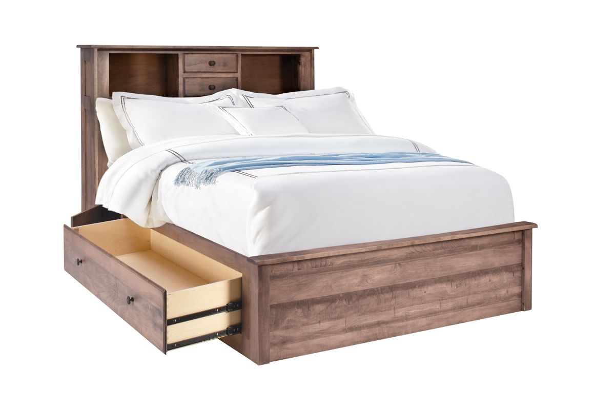 Lewiston Distressed Maple Sandalwood Storage Queen Bed 4