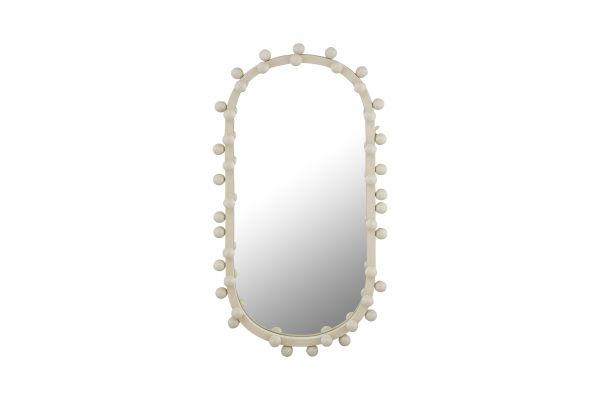 Bubbles Ivory Oval Wall Mirror