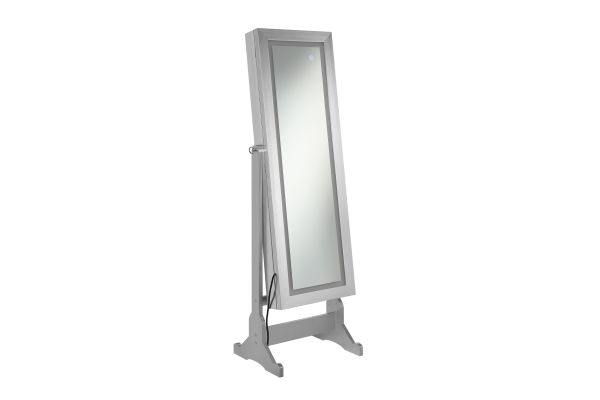 Silver Jewelry Chest Mirror