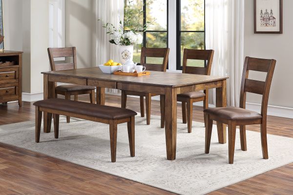 Mango Extendable Table + 4 Chairs + Bench