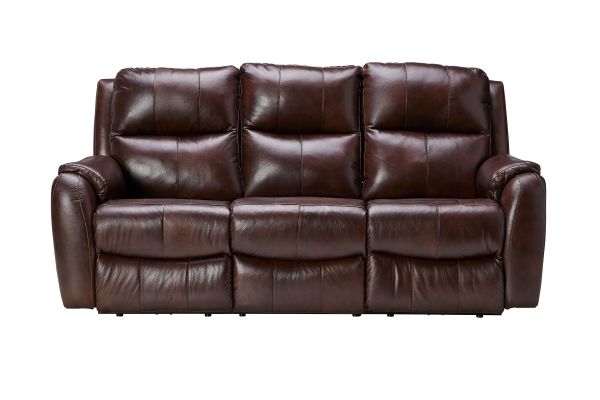 Zeus Chocolate Dual Power Leather Reclining Sofa by Southern Motion