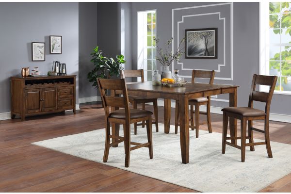 Mango Extendable Counter Table + 4 Stools