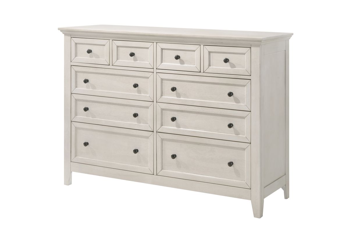 San Mateo White Dresser + Mirror  2