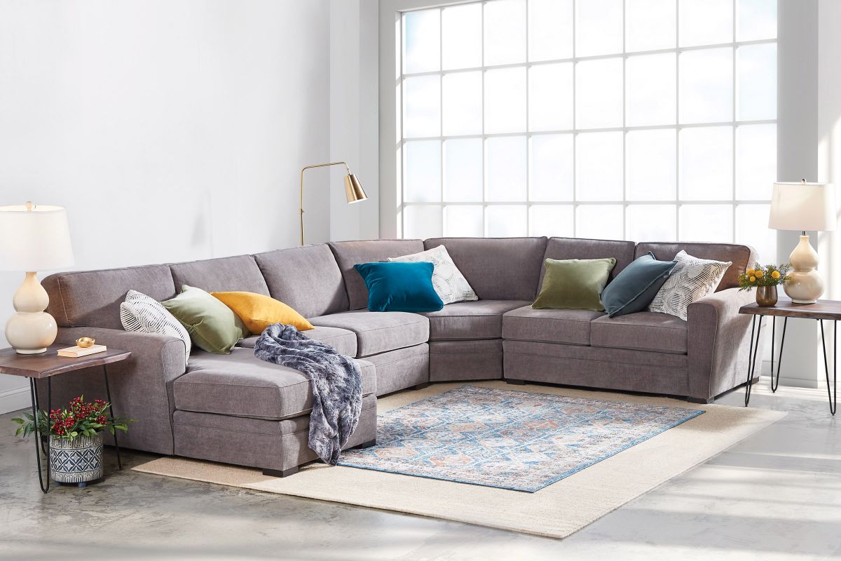 Zephyr 4-Piece Wedge Sectional with Right-Arm Facing Loveseat by Jonathan Louis 3