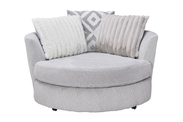 Chloe Silver Swivel Pod Chair