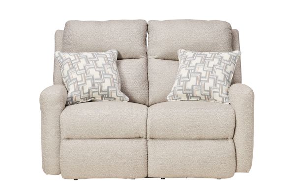 Strait Cement Dual Power Reclining Loveseat by Southern Motion