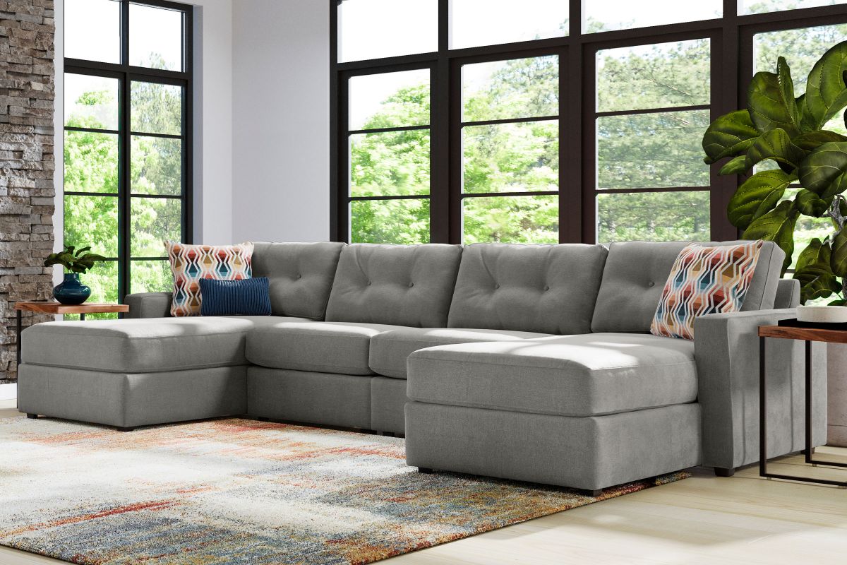 ModularOne Granite 4-Piece Sectional with Dual Chaise 2