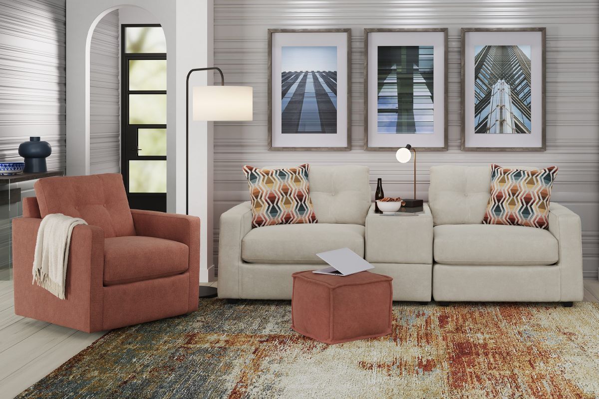 ModularOne Stone Console Loveseat 5