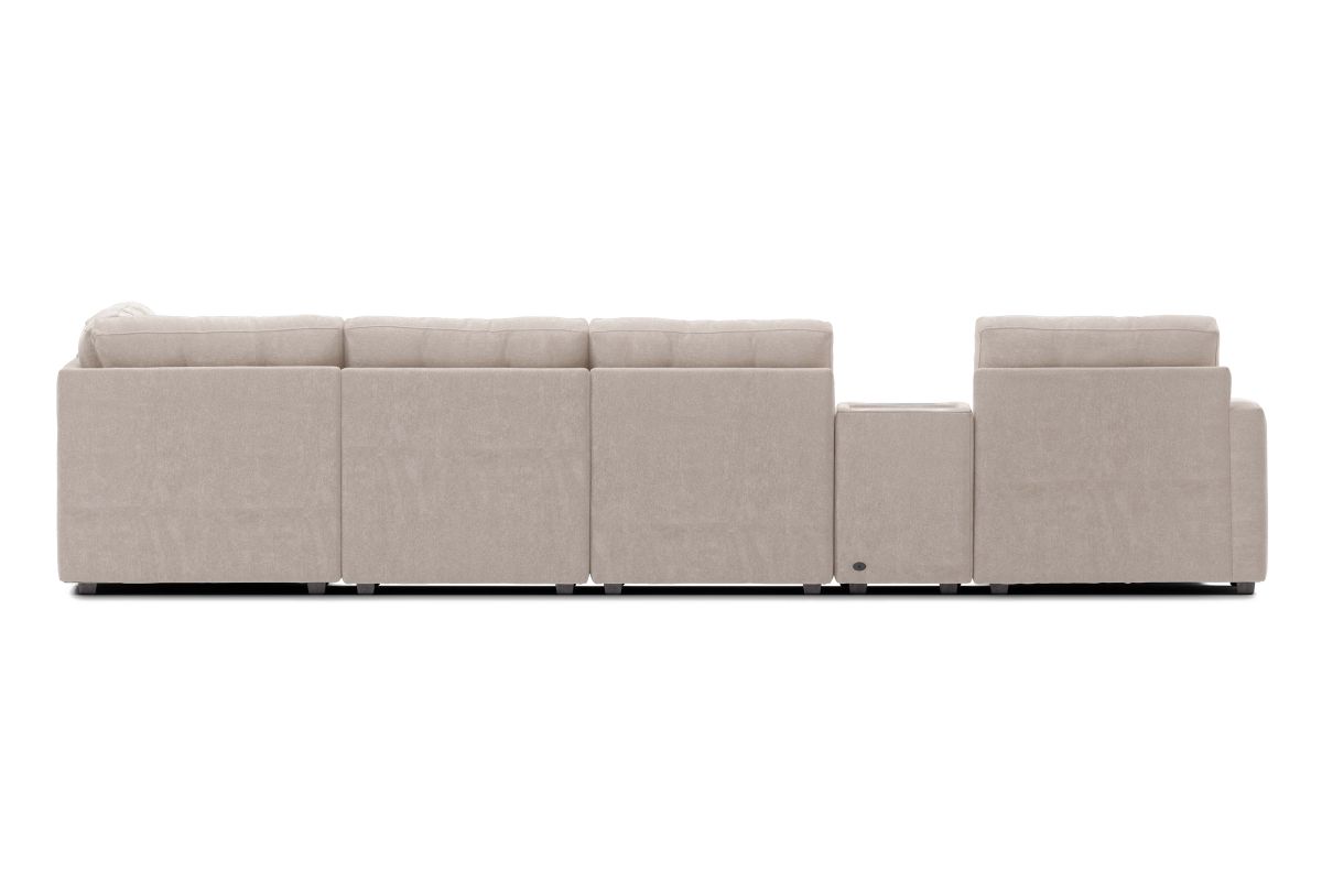ModularOne Stone 8-Piece Sectional with Left Arm Facing Chaise 8
