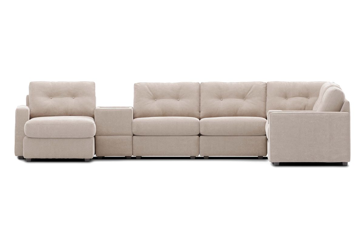 ModularOne Stone 8-Piece Sectional with Left Arm Facing Chaise 3