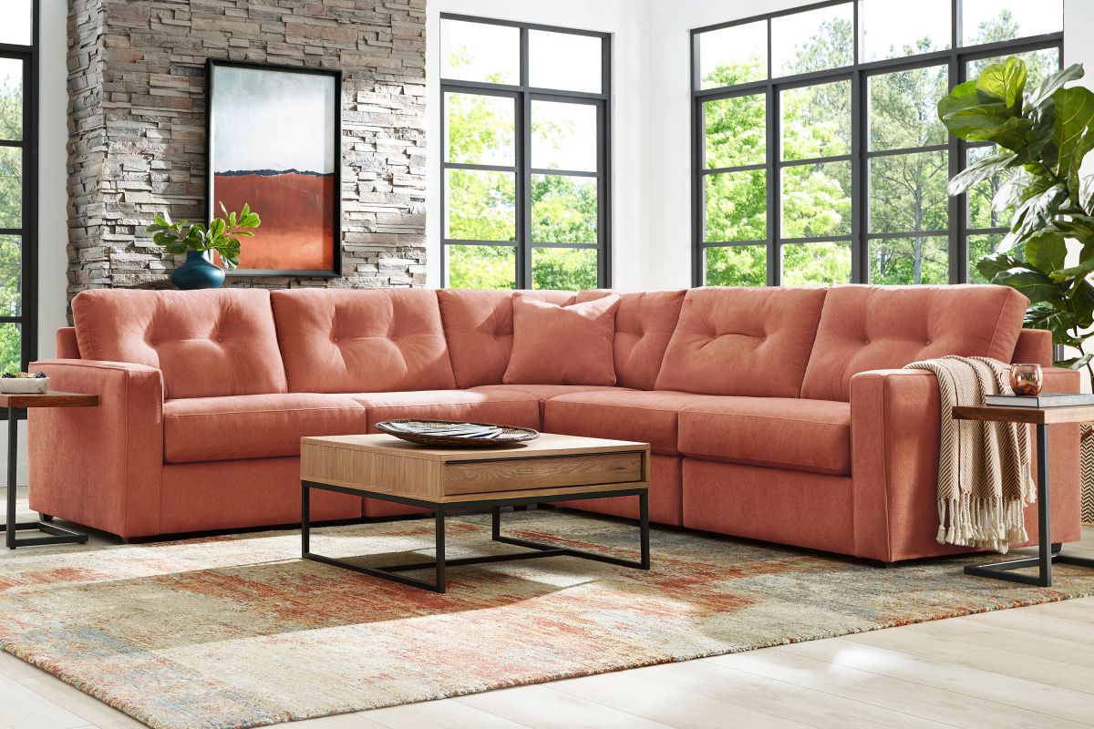 ModularOne Sectional Cantaloupe 5-Piece 2