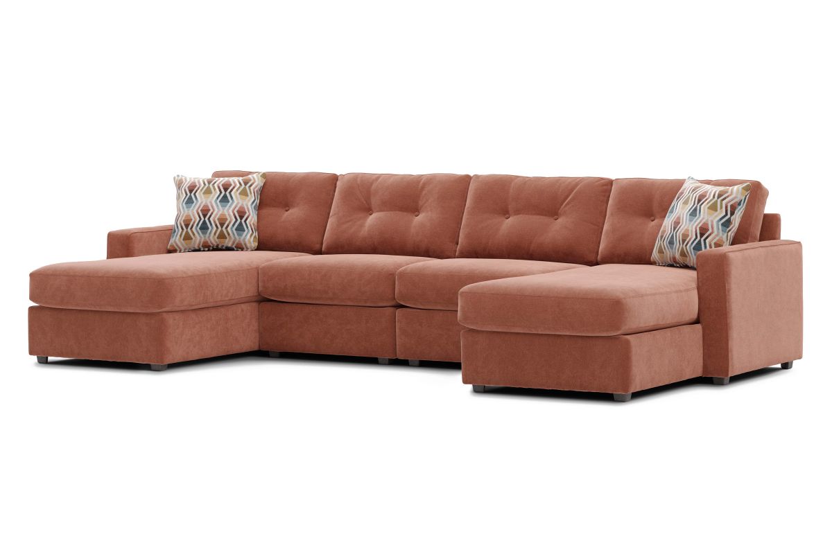 ModularOne Sectional Cantaloupe 4-Piece 5