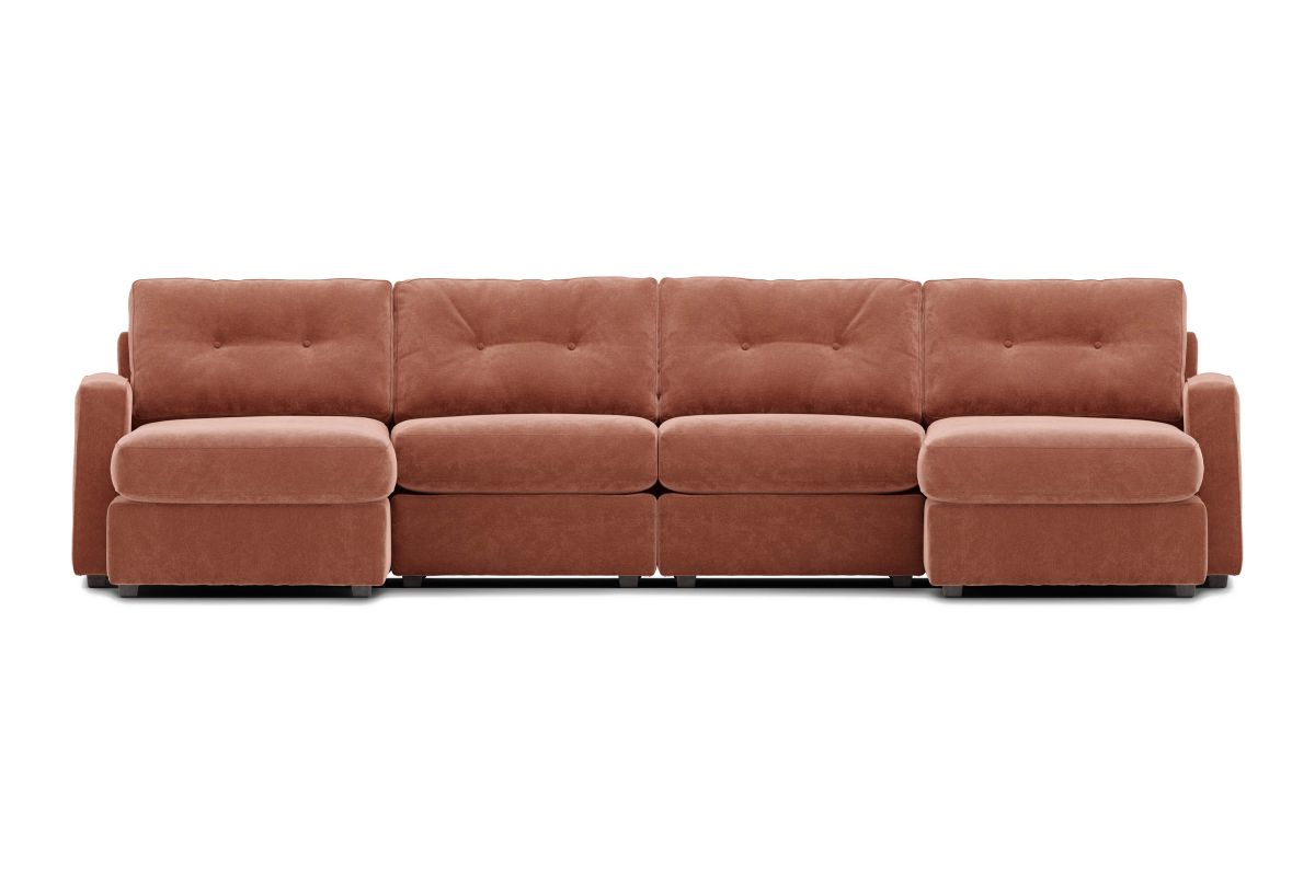 ModularOne Sectional Cantaloupe 4-Piece 3