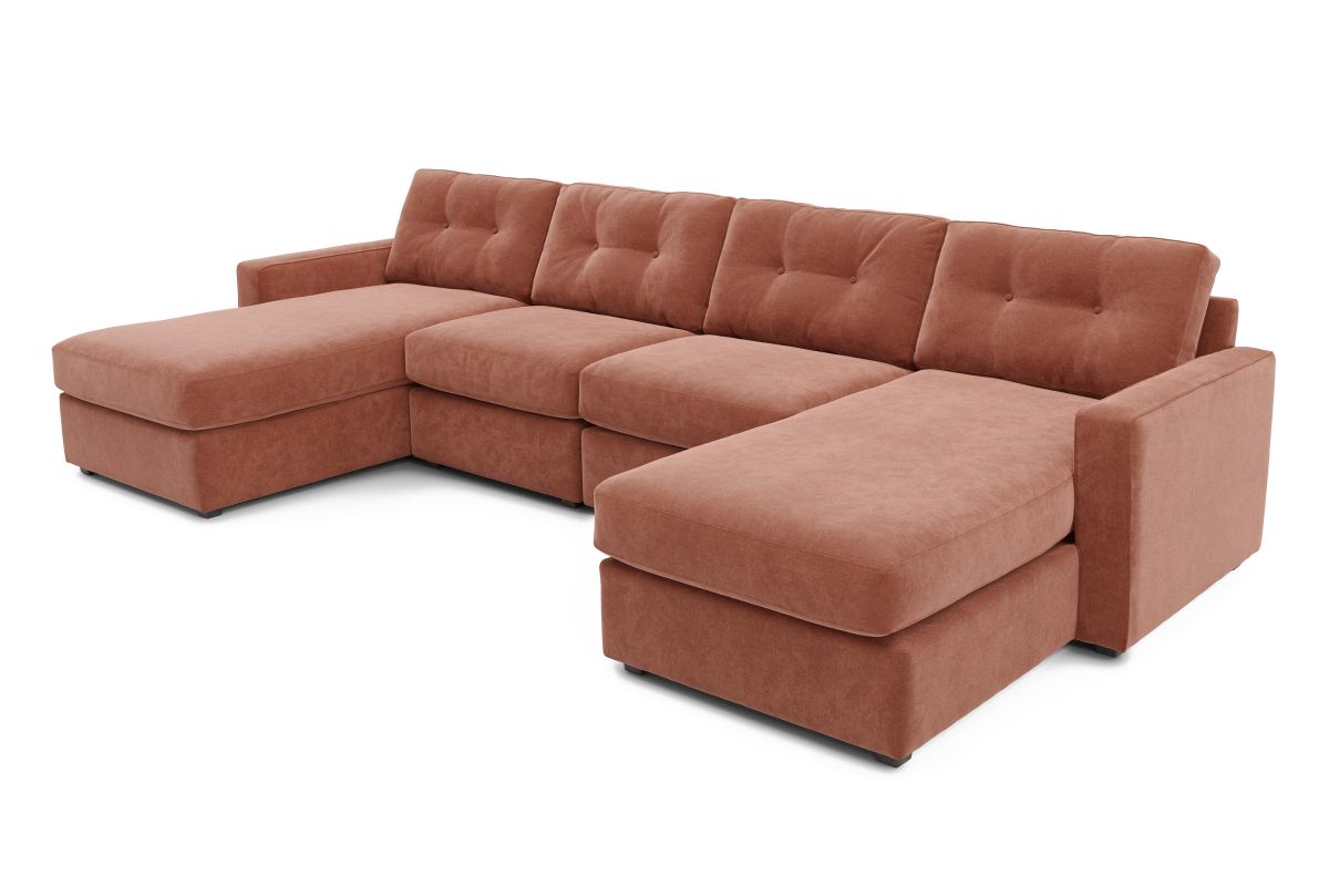 ModularOne Sectional Cantaloupe 4-Piece 4