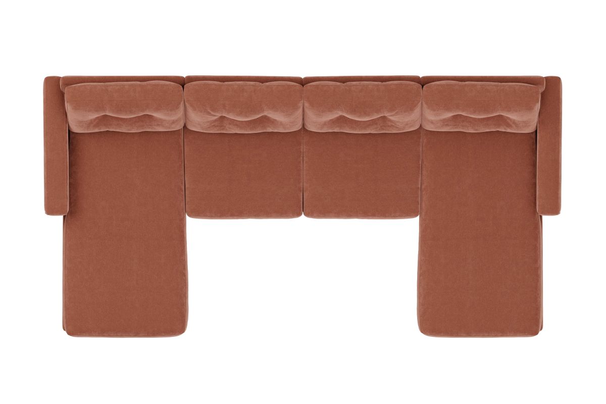 ModularOne Sectional Cantaloupe 4-Piece 7