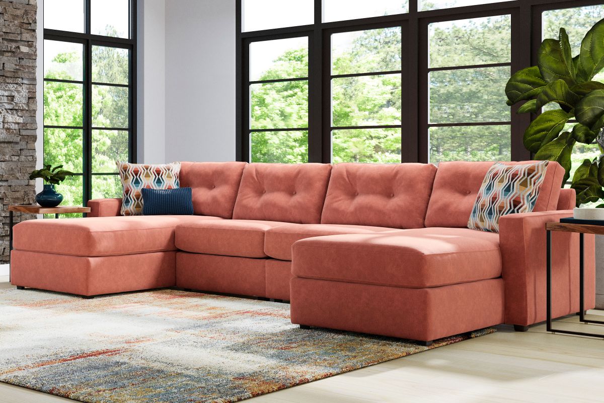 ModularOne Sectional Cantaloupe 4-Piece 2