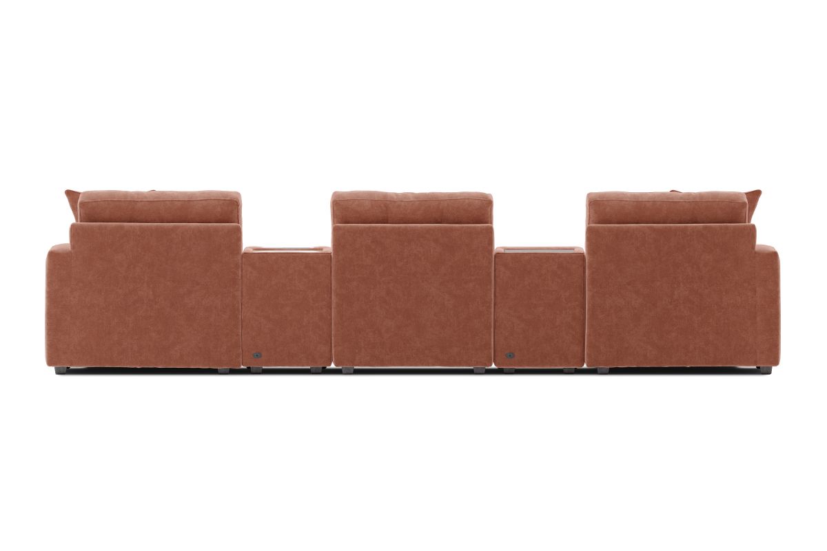 ModularOne Sectional Cantaloupe 5-Piece with Dual Chaise 6