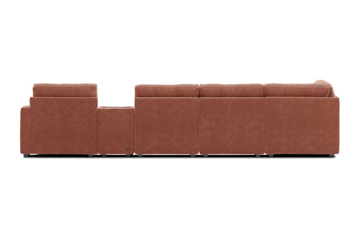 ModularOne Sectional Cantaloupe 8-Piece with Left Arm Facing Chaise 7