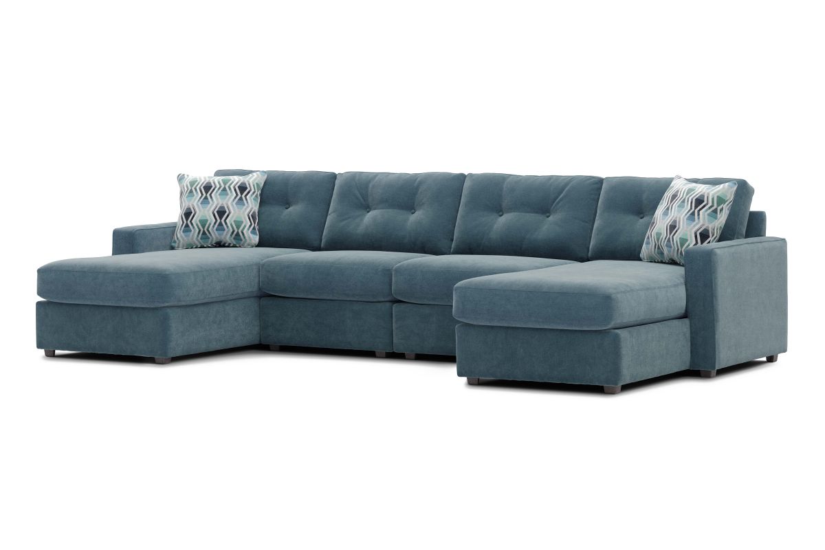 ModularOne Sectional Teal 4-Piece 6