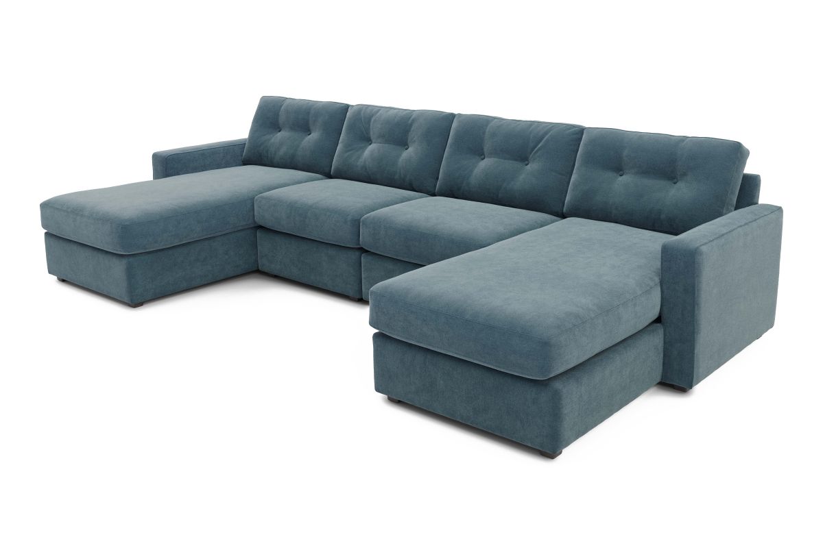 ModularOne Sectional Teal 4-Piece 4