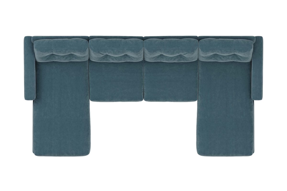 ModularOne Sectional Teal 4-Piece 7