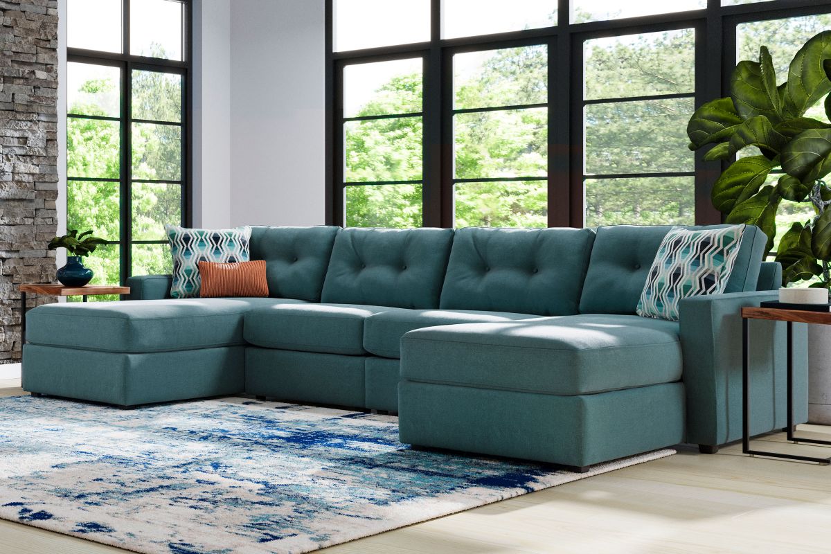 ModularOne Sectional Teal 4-Piece 2