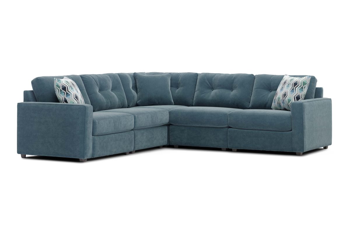 ModularOne Sectional Teal 5-Piece 5