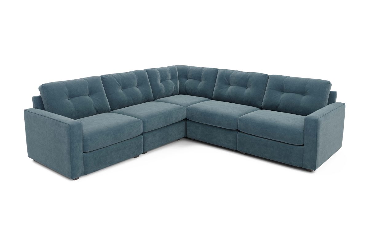 ModularOne Sectional Teal 5-Piece 4