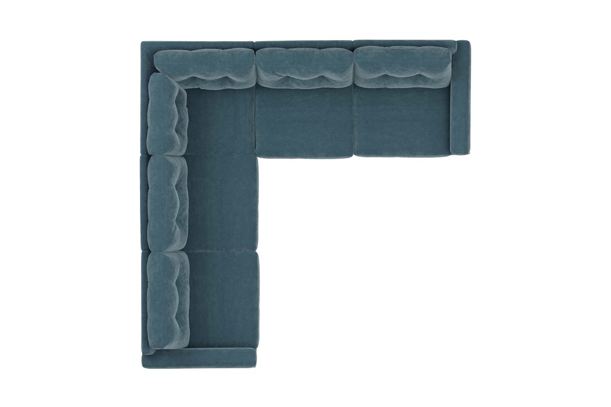 ModularOne Sectional Teal 5-Piece 6