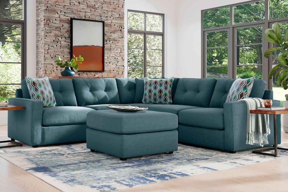 ModularOne Sectional Teal 5-Piece 2