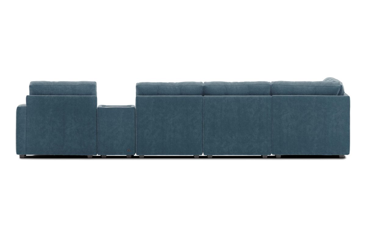 ModularOne Sectional Teal 8-Piece with E-Console & Right Arm Facing Chaise 7