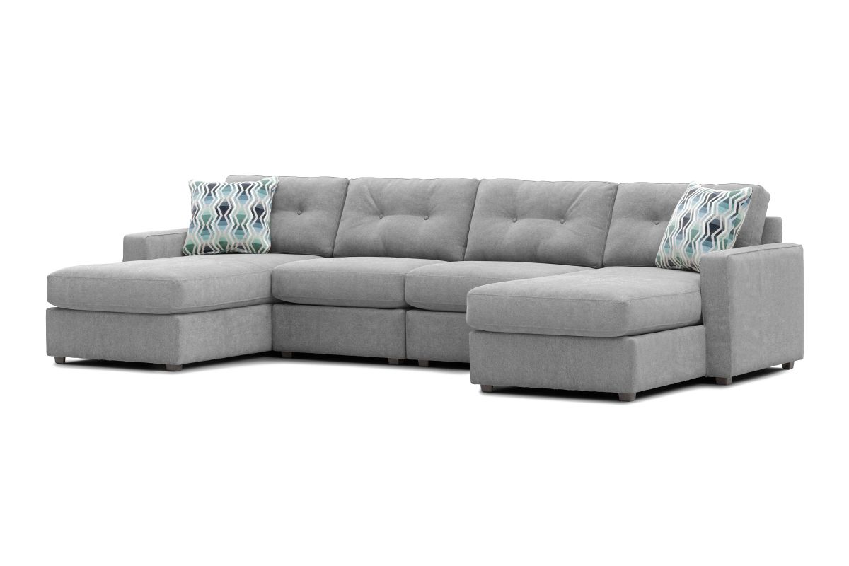 ModularOne Granite 4-Piece Sectional with Dual Chaise 5