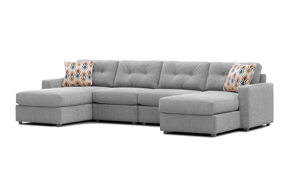 ModularOne Granite 4-Piece Sectional with Dual Chaise 6