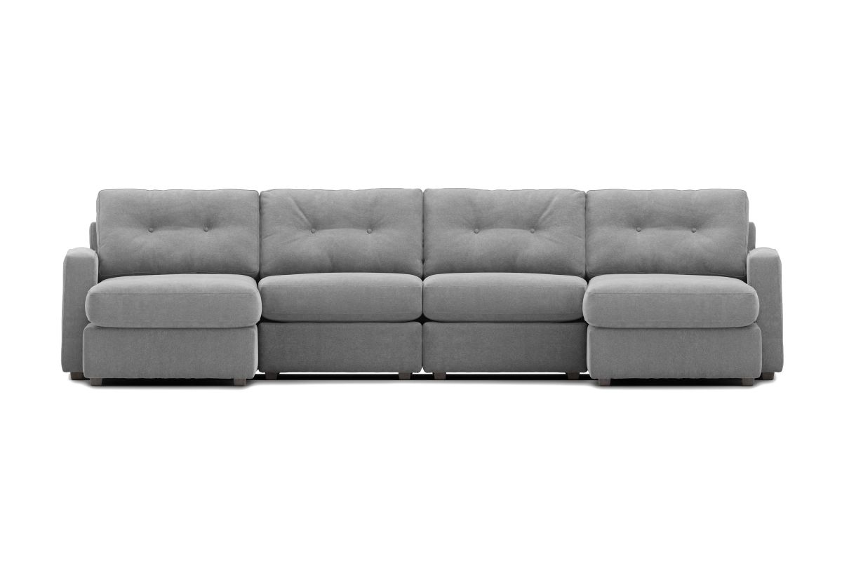 ModularOne Granite 4-Piece Sectional with Dual Chaise 3